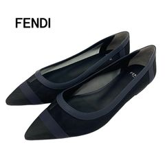 FENDI ブラック フラットシューズ - メルカリ