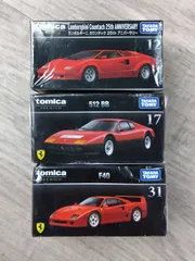 トミカ　PREMIUM 　12 ランボルギーニカウンタック　25th アニバーサリー　17 512BB　31 F40　26WK0883のサムネイル