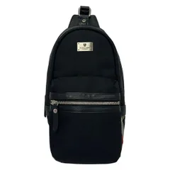 BLACK LABEL CRESTBRIDGE(ブラックレーベルクレストブリッジ) ワンショルダーバッグ - 黒×アイボリー×ボルドー チェック柄 レザー
