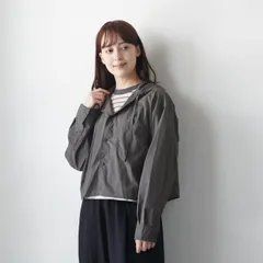 GYMPHLEX | DNT HOODED SHIRT (charcoal) size 14 | ジムフレックス アウター シャツのサムネイル