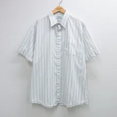 XL/古着 アロー 半袖 シャツ メンズ 90年代 90s 大きいサイズ USA製 白他 ストライプ 26apr21のサムネイル