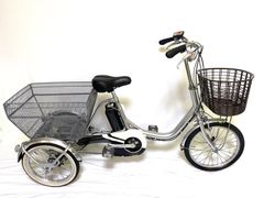 中古電動自転車ブリヂストン アシスタワゴン 3輪 三輪スカイブルー横浜