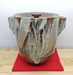 逢絢亭・新品】茶道具 茶碗 平茶碗 馬盥茶碗 楽焼 赤楽 松楽窯 紙箱