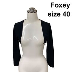 ☆美品☆フォクシーニューヨーク ボレロ カーディガン ブラック 40(793