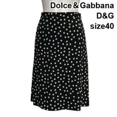 希少✨D&G ドルチェアンドガッバーナ デニム切替 フラワー柄スカート