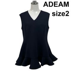 極美品 ADEAM アマリリス 半袖フリルカットソー ブラック - メルカリ