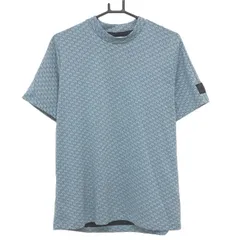 【超美品】アディダス Tシャツ スモーキーグリーン×黒 総柄  メンズ L ゴルフウェア adidas