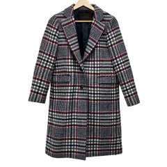 Jewel Changes(ジュエルチェンジズ) コート サイズ36 S レディース美品  - アイボリー×ネイビー×マルチ 長袖/チェック柄/秋/冬のサムネイル
