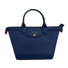 LONGCHAMP(ロンシャン) ハンドバッグ美品  ル・プリアージュエリタージュ ネイビー レザー