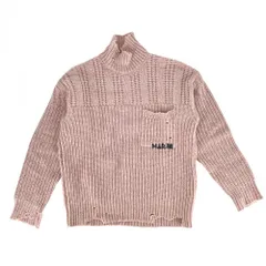 マルニ ニット レディース デストロイ ダメージ ハイネック 24AW 服 アパレル MARNI 48 DVMG0054A0 ピンク  ビーガンウール   秋 冬【中古品】のサムネイル