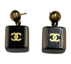 CHANEL ココマーク スクエア ピアス ラインストーン ヴィンテージ