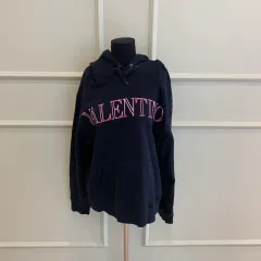 257000995 Valentino ロゴ プリント WHO フード ネイビー XLのサムネイル