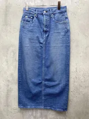 D.M.G. ドミンゴ d. コットン100% 日本製 12.5oz タイト ロング デニムスカート シンプル カジュアル sizeS/ブルー ■■ レディース