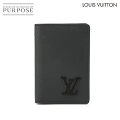 新品同様 ルイ ヴィトン LOUIS VUITTON LVアエログラム オーガナイザー ドゥ ポッシュ カードケース レザー ブラック M69979 90324597