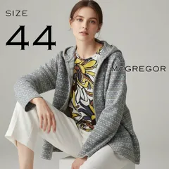 【新品】McGREGORマックレガー ノルディック柄 フェアアイル柄 コットン混 フルジップ ニットパーカー 44(XL) ブルーグレー 【古着】【中古】【送料無料】のサムネイル