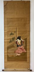 小川大鳳筆　絹本肉筆　神女　大和絵　送料込み260626 小川大鳳筆 絹本肉筆 神女 大和絵 送料込み260626 - メルカリ
