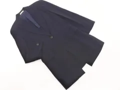 PAUL STUART ポールスチュアート ストライプ ロング テーラード ジャケット size9/濃紺 ■◇ レディース