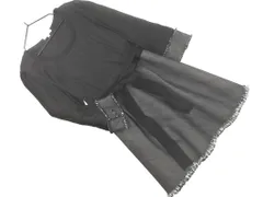TO BE CHIC トゥービーシック Aライン カットオフ チュニック ワンピース size40/黒 ■◇ レディースのサムネイル