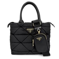 美品 PRADA 1BG373ナイロンスモール パデッド ハンドバッグ 2WAY