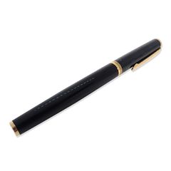23502✨エステーデュポン ボールペン 刻印入り ブラック ゴールド 黒
