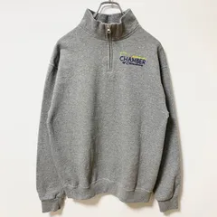 JERZEES ジャージーズ　長袖ハーフジップスウェット　トレーナー　グレー　ハイネック　秋冬服　Mサイズ　古着【値引き交渉OK！】