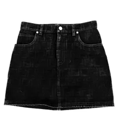 フェンディ スカート レディース ズッカ 台形スカート ミニ 膝上 アパレル FENDI 36 ブラック 黒 コットン   【中古品】のサムネイル