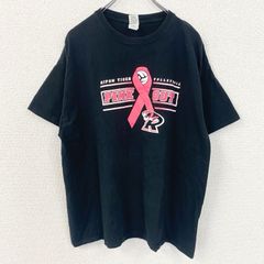 GILDAN 길단 반소매 디자인 프린트 T셔츠 배구 PINK OUT Tiger 블랙 XL사이즈 헌옷[가격 인하 교섭 OK!]