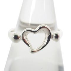 美品 ティファニー オープンハート リング 9号 シルバー925 2.45g 