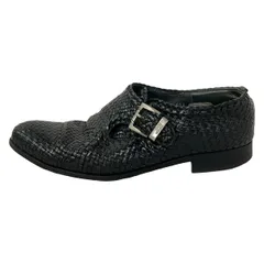 VERSACE(ヴェルサーチ) シューズ 40 1/2 メンズ - 黒 編み込み レザーのサムネイル