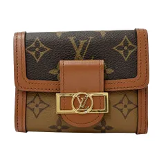 ルイ・ヴィトン LOUIS VUITTON 財布 レディース ブランド 三つ折り財布  モノグラム リバース モノグラムキャンバス ポルトフォイユ ドーフィーヌコンパクト モノグラムリバース M68725 コンパクト ミニウォレット おしゃれ 【中古】