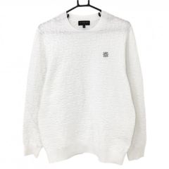 ゴルフ 【超美品】パーリーゲイツ ニットベスト 白 透かし編み Vネック