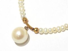 南洋白蝶ペンダント/アコヤネックレス 6-13mm ゴールド 入学式 卒業式 