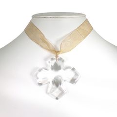 美品 バカラ オクシタンクロス ネックレス K18 750 クリスタル