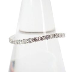 Pt900 ダイヤモンド 0.25ct ウェーブリング ハーフエタニティ - メルカリ