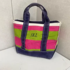 L.L.Bean ボートアンドトート ミニ ボーダー ピンク 緑