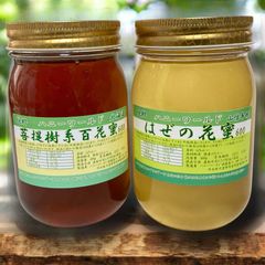希少　生はちみつ　特選はぜ蜂蜜　ボダイジュ系百花蜜　各600g2本セット 希少 生はちみつ 特選はぜ蜂蜜 ボダイジュ系百花蜜 各600g2本セット