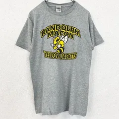 FRUIT OF THE LOOM　半袖カレッジプリントTシャツ　レトロ　ランドルフ・メーコン　グレー　Sサイズ　古着【値引き交渉OK！】