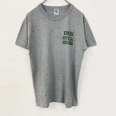 RUSSELL ATHLETIC　半袖プリントTシャツ　グレー　シングルステッチ　90s　US製　XLサイズ　古着【値引き交渉OK！】