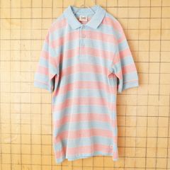 70s 80s USA製 Lee ボーダーポロシャツ MLブルー 半袖 ss73 - メルカリ