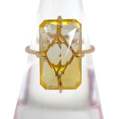 K18YGクォーツリング 5.92ct - メルカリ