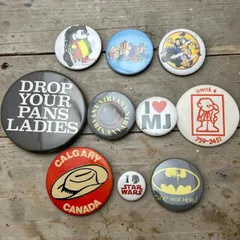 ビンテージ 缶バッジ バンド セクシー アイラブ アニメ - - 70s ~ 80s 90s 00s -サイズ 0511X 古着 ビンテージ used vintage 雑貨 小物 プレゼント  p10のサムネイル