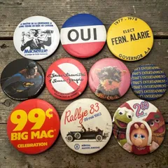 ビンテージ 缶バッジ 大サイズ アメカジ アニメ キャラ - - 70s ~ 80s 90s 00s -サイズ 0511AC 古着 ビンテージ used vintage 雑貨 小物 プレゼント  p10のサムネイル