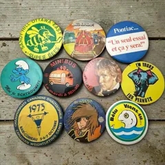 ビンテージ 缶バッジ 企業 広告 バンド セクシー アメカジ - - 70s ~ 80s 90s 00s -サイズ 0511AB 古着 ビンテージ used vintage 雑貨 小物 プレゼント  p10のサムネイル