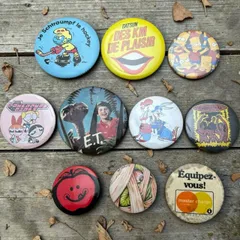 ビンテージ 缶バッジ 広告 バンド ムービー セクシー アメカジ - - 70s ~ 80s 90s 00s -サイズ 0511Y 古着 ビンテージ used vintage 雑貨 小物 プレゼント  p10のサムネイル