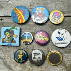 ビンテージ 缶バッジ アメコミ イラスト アドバタイジング 70s ~ 80s 90s 00s 0511H 古着 ビンテージ used vintage 雑貨 小物 プレゼント p10のサムネイル