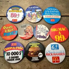 ビンテージ 缶バッジ 企業 広告 バンド セクシー アメカジ - - 70s ~ 80s 90s 00s -サイズ 0511AE 古着 ビンテージ used vintage 雑貨 小物 プレゼント  p10のサムネイル