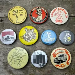 ビンテージ 缶バッジ マクドナルド タバコ バンド アート 70s ~ 80s 90s 00s 0508E 古着 ビンテージ used vintage 雑貨 小物 プレゼント p10のサムネイル