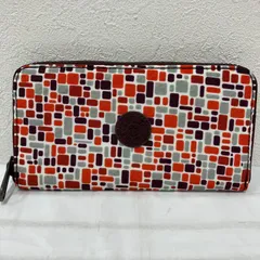 1150　Kipling  キプリング  お財布　ウォレットケース　長財布　ラウンドファスナー 総柄　ナイロンのサムネイル
