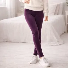 쎄샵 ST201 ベロア 起毛 レギンス PURPLE FREE4455-2個のサムネイル