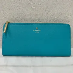 1000 　良品　LANVIN en Bleu 　ランバンオンブルー L字ファスナー　リュックサンブール　お財布　ウォレットケース　長財布　レザー　定番　人気　ゴールド金具のサムネイル